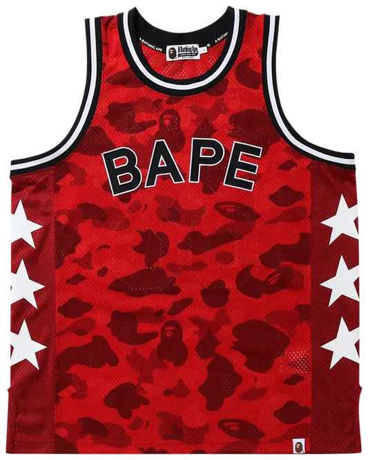 BAPE Color Camo Bape Basketball Tank Top 'Red'