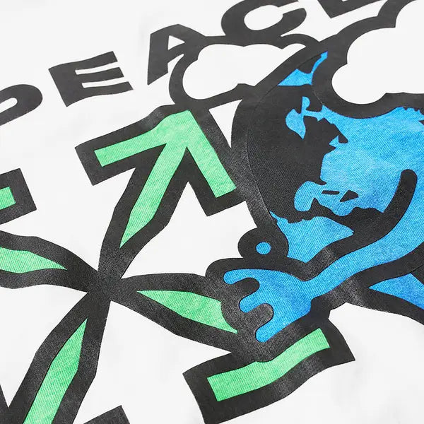 Off-White World Peace Short-Sleeve T-Shirt 'White/Green'