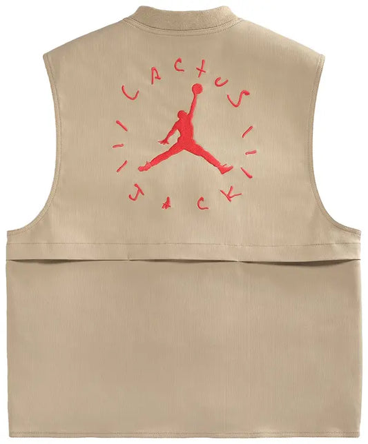 Cactus Jack by Travis Scott x Jordan Utility Vest 'Desert/Khaki/University Red'