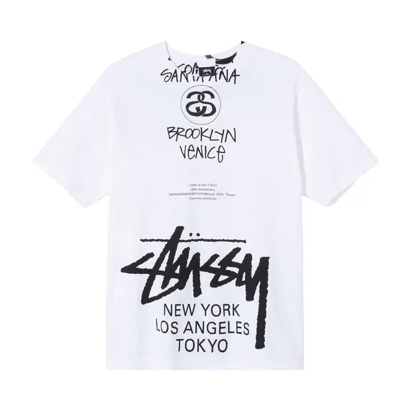 Stussy x Takahiro Miyashita The Soloist World Tour Collection T-Shirt 'White'