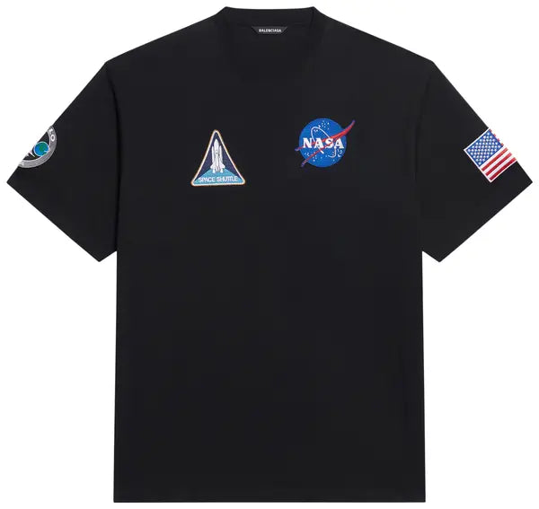 Balenciaga Womens NASA Space Multi-Patch T-Shirt