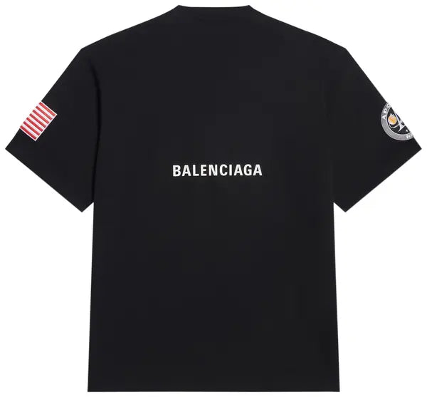 Balenciaga Womens NASA Space Multi-Patch T-Shirt