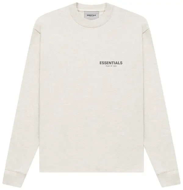 Fear of God Essentials Long-Sleeve Tee 'Light Heather Oatmeal'