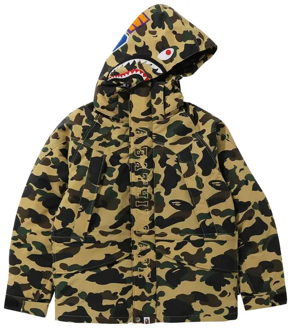 BAPE 1st Camo Snowboard Down Jacket 'Yellow'