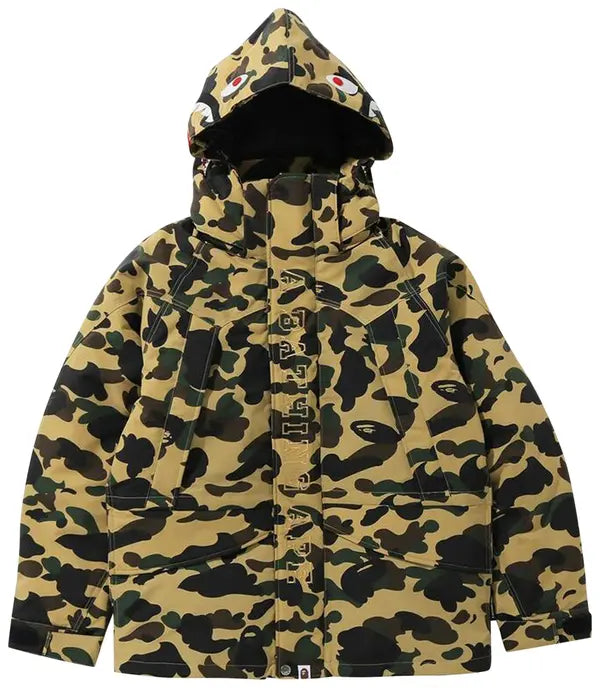 BAPE 1st Camo Snowboard Down Jacket 'Yellow'