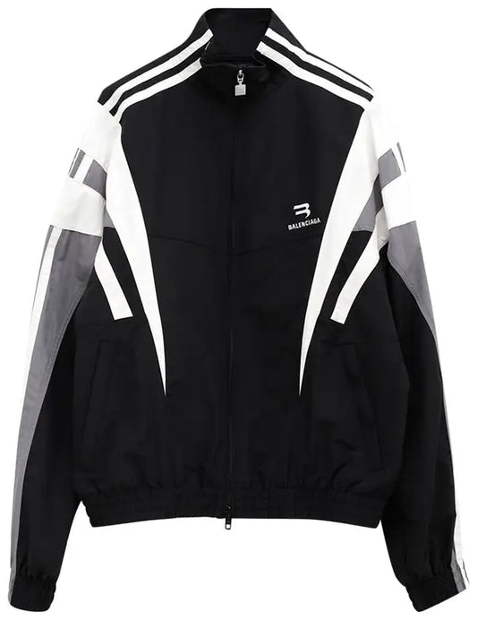 Balenciaga Sporty B Tracksuit Jacket 'Black/Grey'