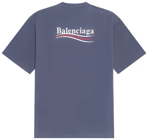 Balenciaga Large Fit T-Shirt 'Dark Grey/White'