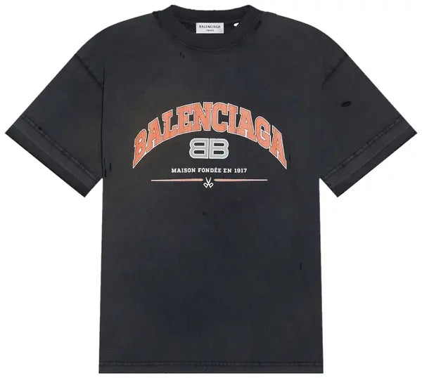 Balenciaga Medium Fit T-Shirt 'Black/Orange/White'