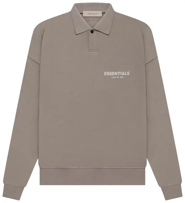 Fear of God Essentials Long-Sleeve Polo 'Desert Taupe'